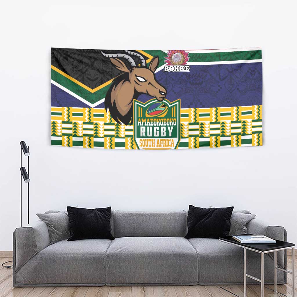 South Africa Rugby Tapestry Go Bokke-Amabokoboko Spirit - Wonder Print Shop