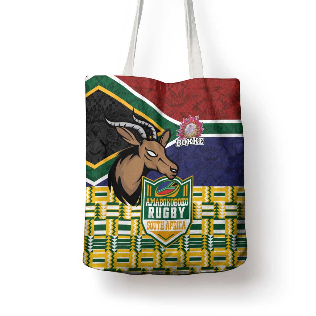 South Africa Rugby Tote Bag Go Bokke-Amabokoboko Spirit - Wonder Print Shop
