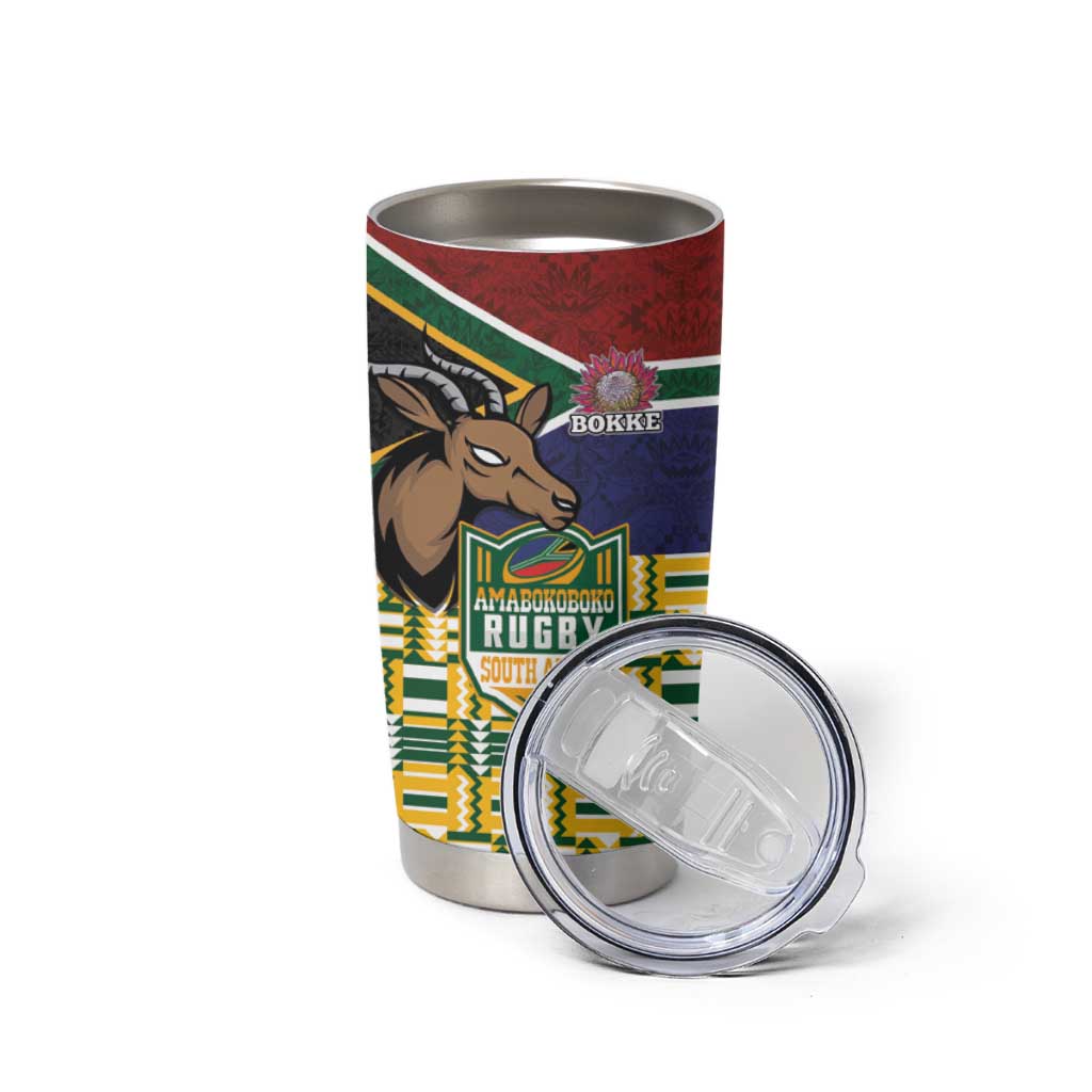 South Africa Rugby Tumbler Cup Go Bokke-Amabokoboko Spirit - Wonder Print Shop