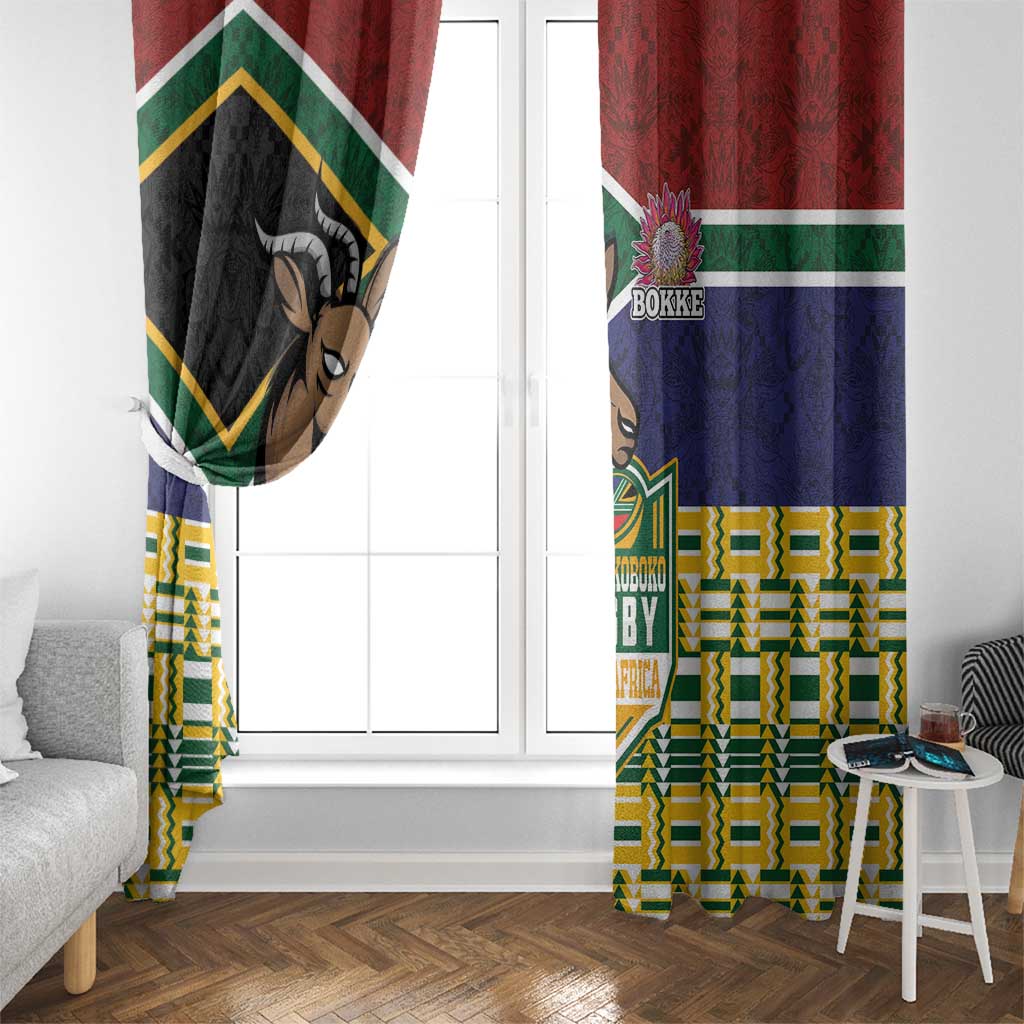 South Africa Rugby Window Curtain Go Bokke-Amabokoboko Spirit - Wonder Print Shop