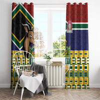 South Africa Rugby Window Curtain Go Bokke-Amabokoboko Spirit - Wonder Print Shop
