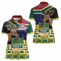 South Africa Rugby Women Polo Shirt Go Bokke-Amabokoboko Spirit - Wonder Print Shop