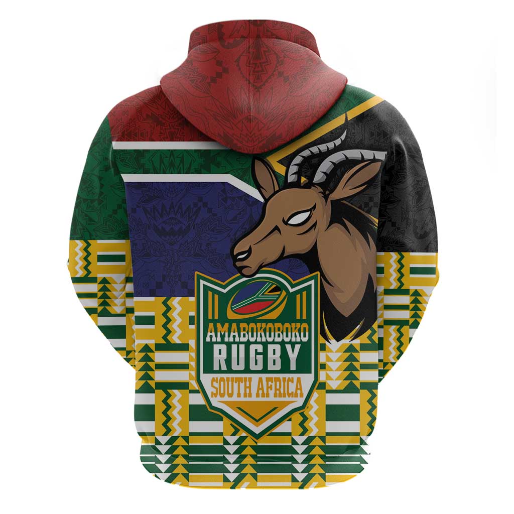 South Africa Rugby Zip Hoodie Go Bokke-Amabokoboko Spirit - Wonder Print Shop