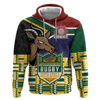 South Africa Rugby Zip Hoodie Go Bokke-Amabokoboko Spirit - Wonder Print Shop