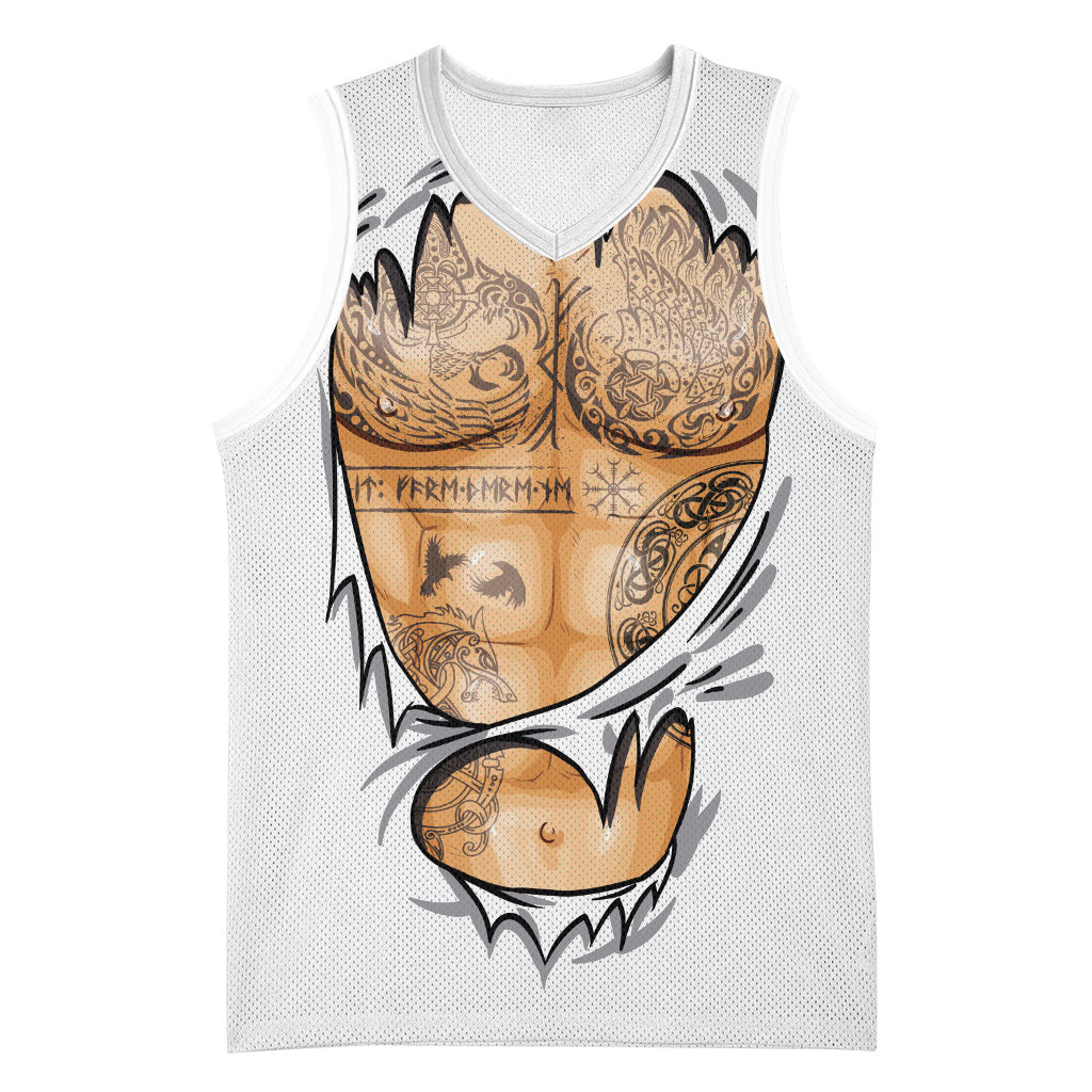 Viking Art Basketball Jersey Tattoo Reveal Effect