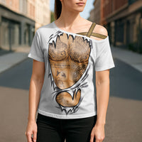 Viking Art Cross Shoulder Shirt Tattoo Reveal Effect