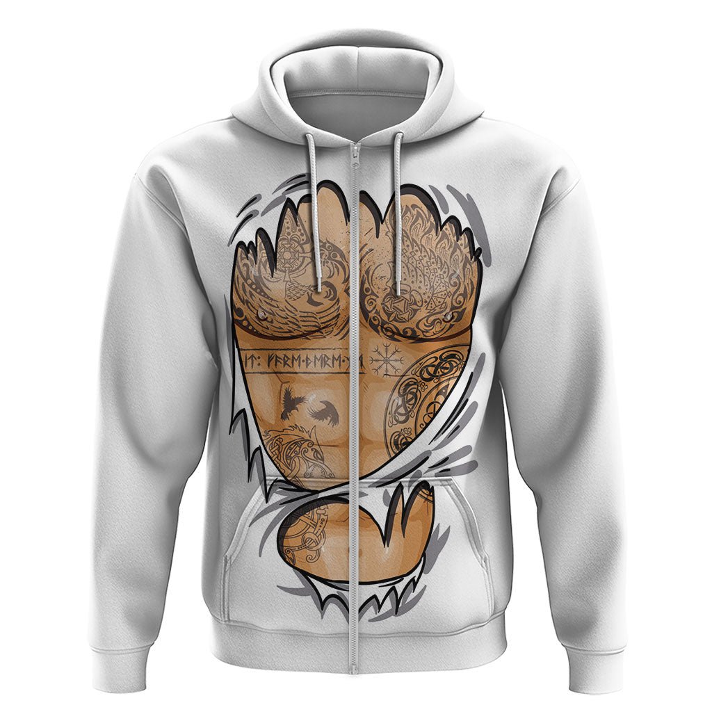 Viking Art Hoodie Tattoo Reveal Effect