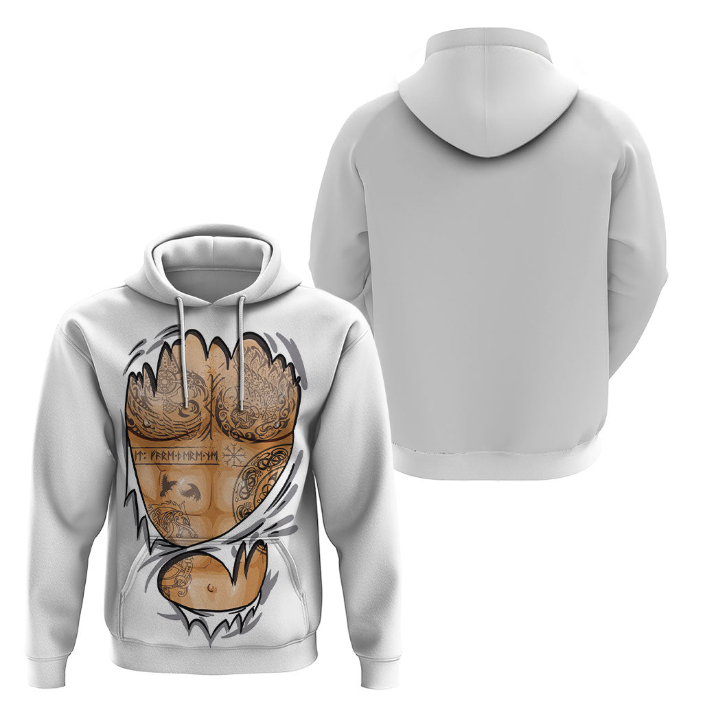Viking Art Hoodie Tattoo Reveal Effect