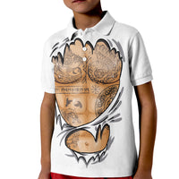 Viking Art Kid Polo Shirt Tattoo Reveal Effect