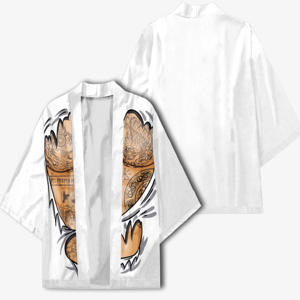 Viking Art Kimono Tattoo Reveal Effect