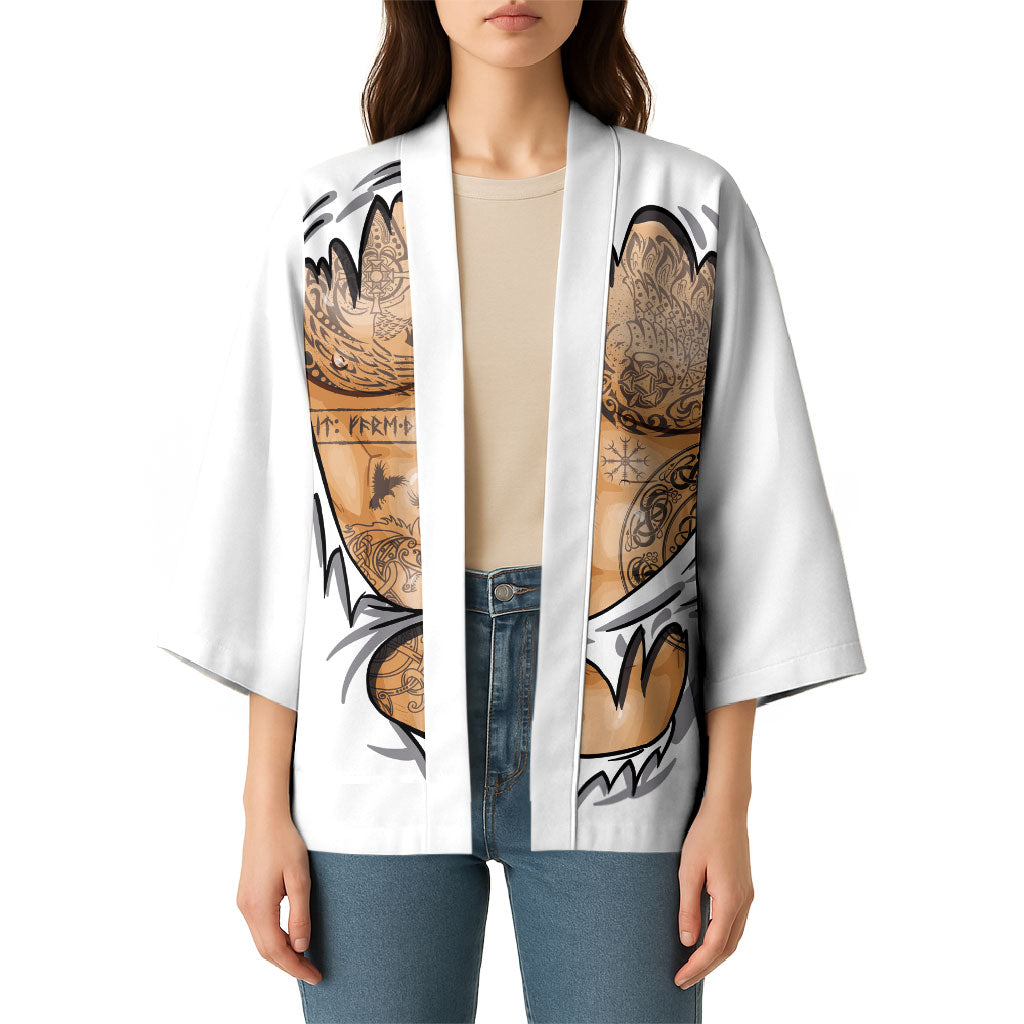 Viking Art Kimono Tattoo Reveal Effect