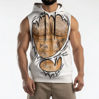 Viking Art Sleeveless Hoodie Tattoo Reveal Effect
