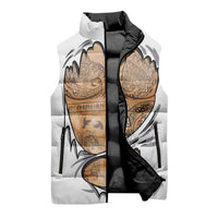 Viking Art Sleeveless Puffer Jacket Tattoo Reveal Effect