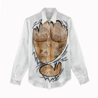 Viking Art Women Casual Shirt Tattoo Reveal Effect