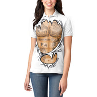 Viking Art Women Polo Shirt Tattoo Reveal Effect