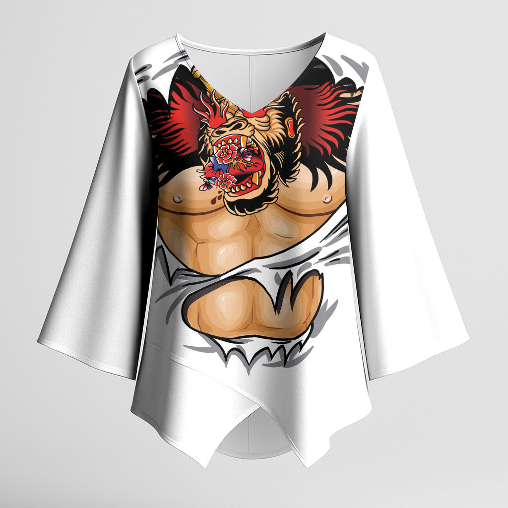 The Notorious Kimono Sleeve Blouse Tattoo Reveal Effect