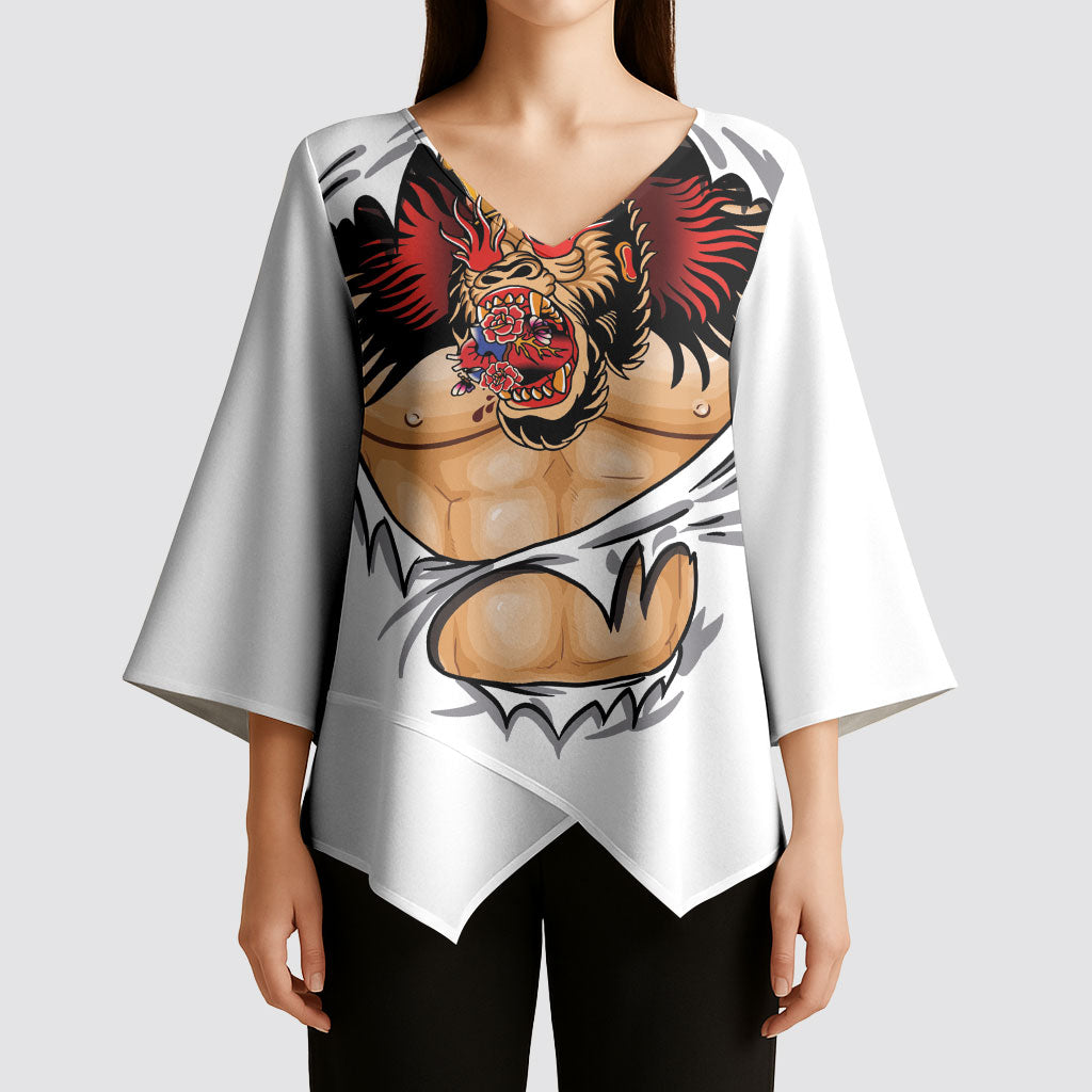 The Notorious Kimono Sleeve Blouse Tattoo Reveal Effect