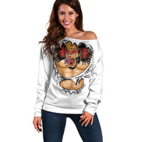 The Notorious Off Shoulder Sweater Tattoo Reveal Effect