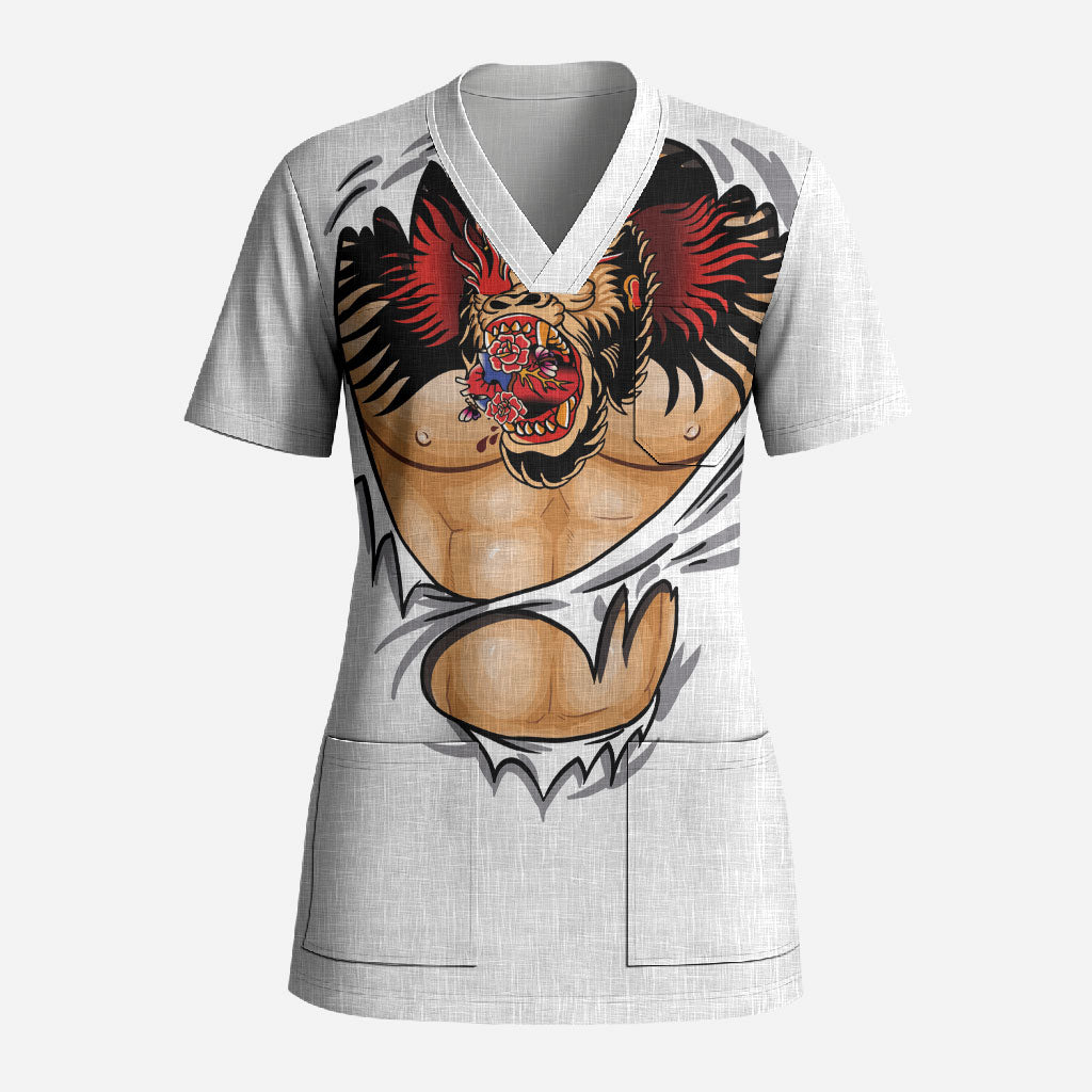 The Notorious Scrub Top Tattoo Reveal Effect