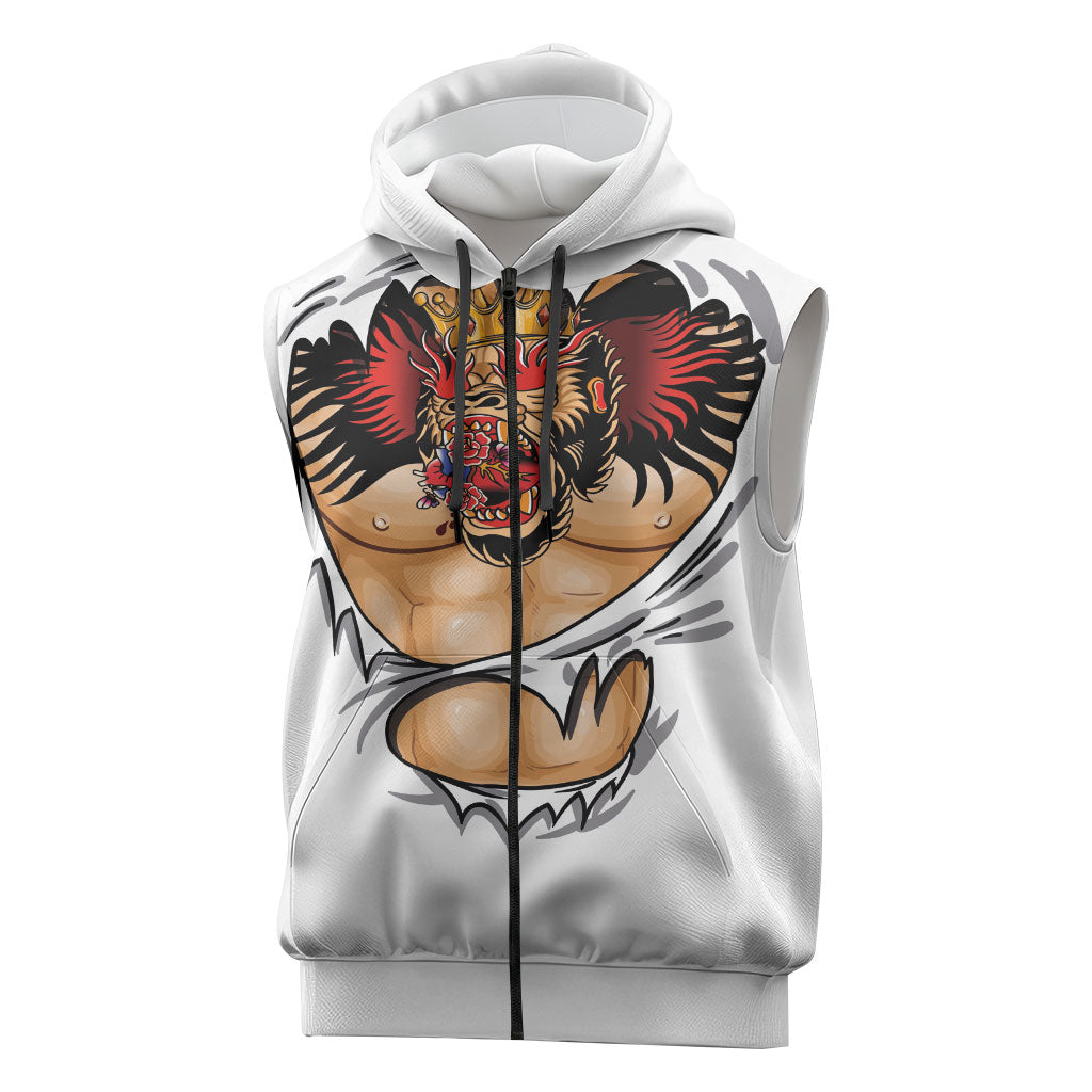The Notorious Sleeveless Zip Hoodie Tattoo Reveal Effect