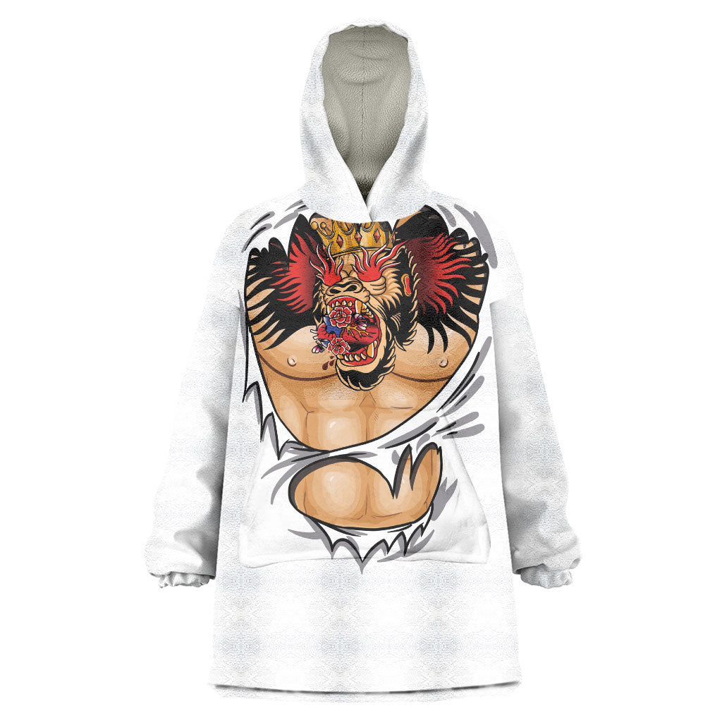 The Notorious Wearable Blanket Hoodie Tattoo Reveal Effect
