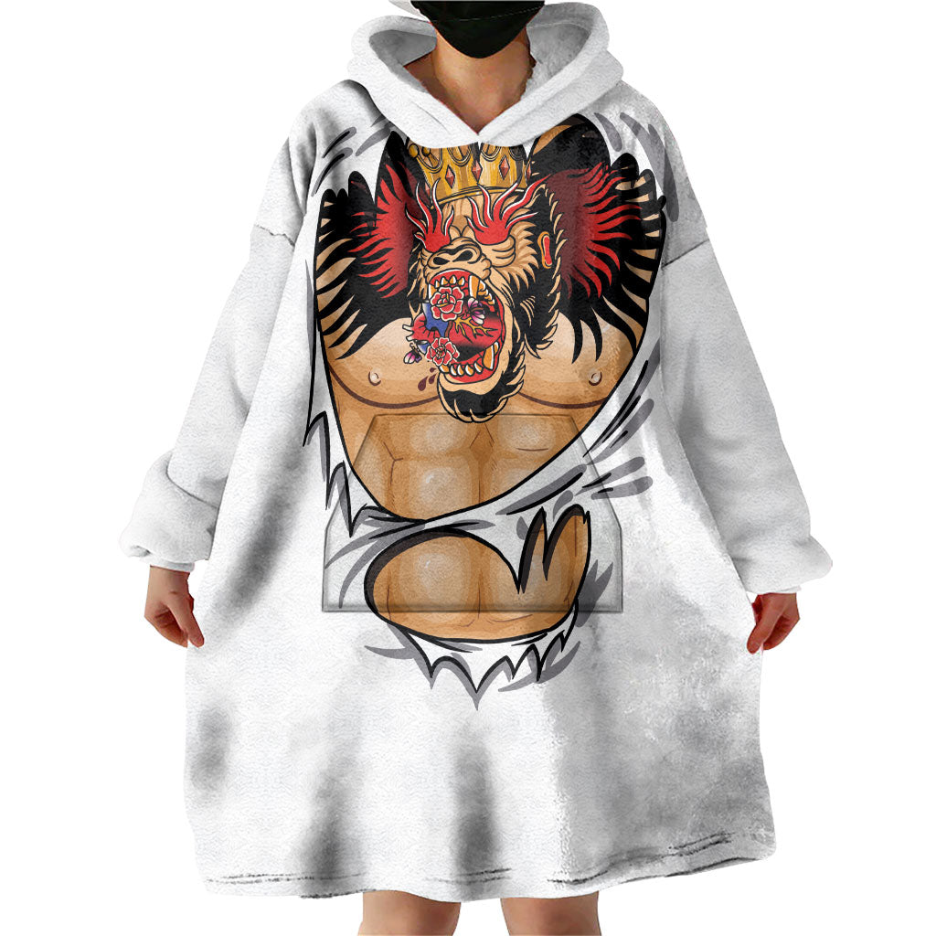The Notorious Wearable Blanket Hoodie Tattoo Reveal Effect