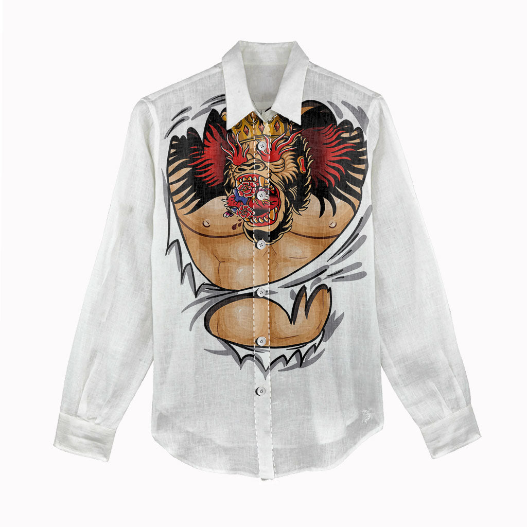 The Notorious Women Casual Shirt Tattoo Reveal Effect