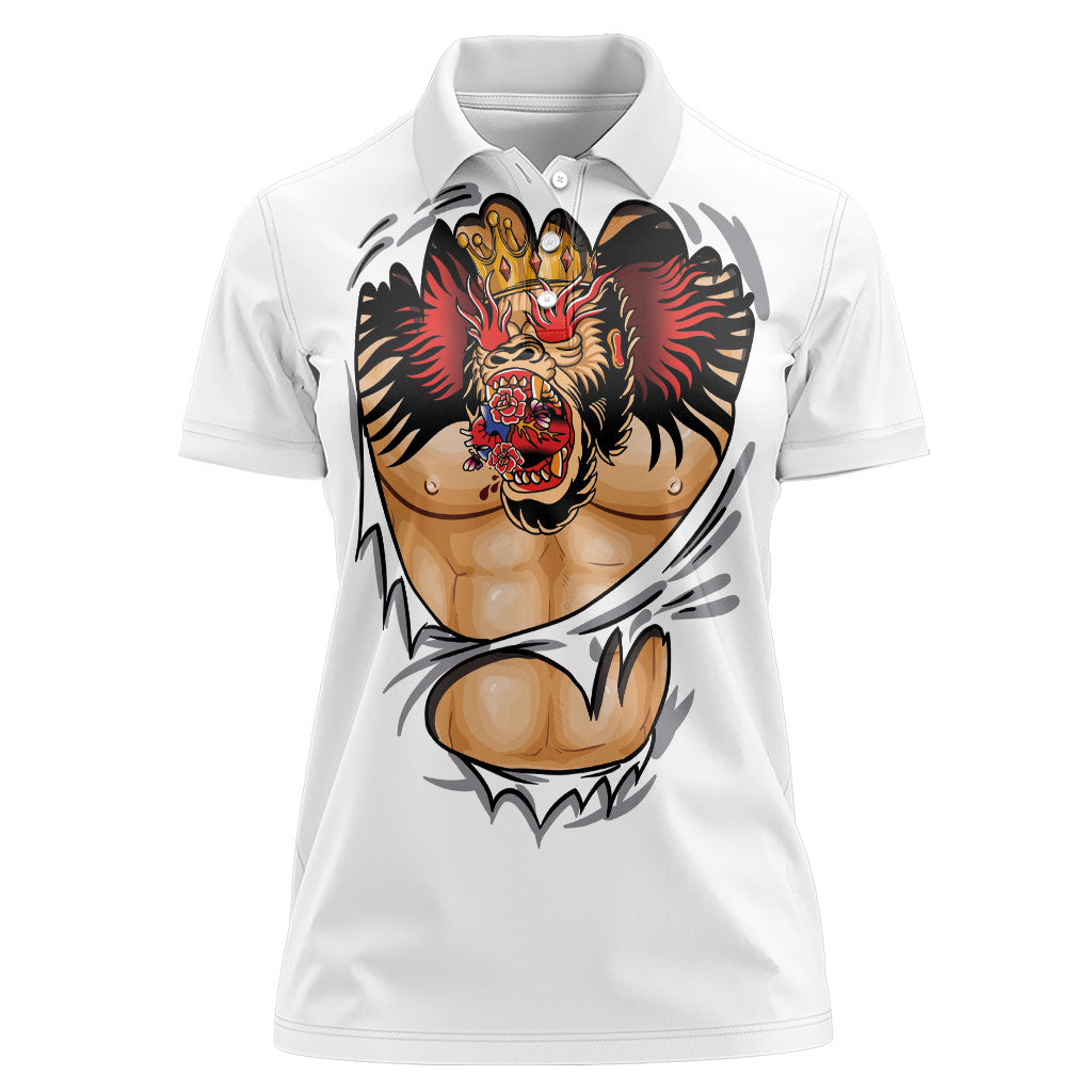 The Notorious Women Polo Shirt Tattoo Reveal Effect