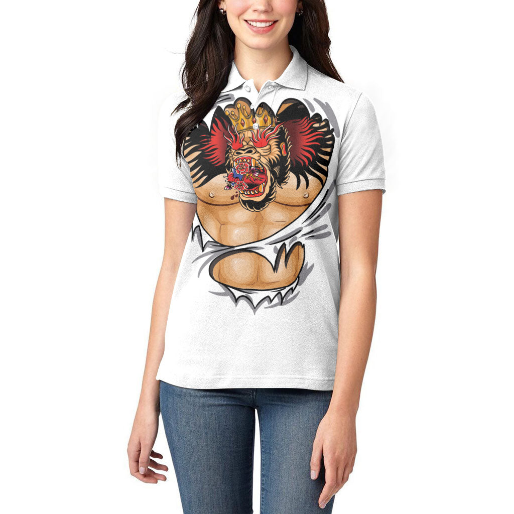 The Notorious Women Polo Shirt Tattoo Reveal Effect