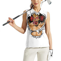 The Notorious Women Sleeveless Polo Shirt Tattoo Reveal Effect