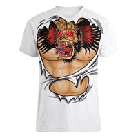 The Notorious Women V-Neck T-Shirt Tattoo Reveal Effect