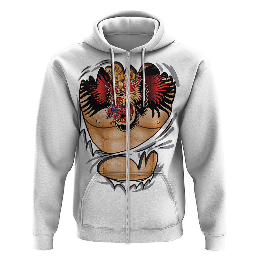 The Notorious Zip Hoodie Tattoo Reveal Effect
