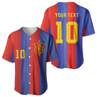 Spain 2026 Football Custom Baseball Jersey La Roja x Blaugrana