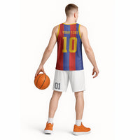 Spain 2026 Football Custom Basketball Jersey La Roja x Blaugrana