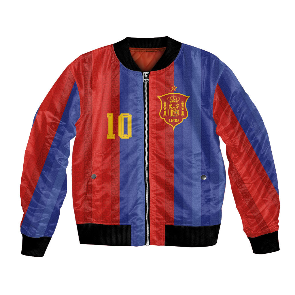 Spain 2026 Football Custom Bomber Jacket La Roja x Blaugrana