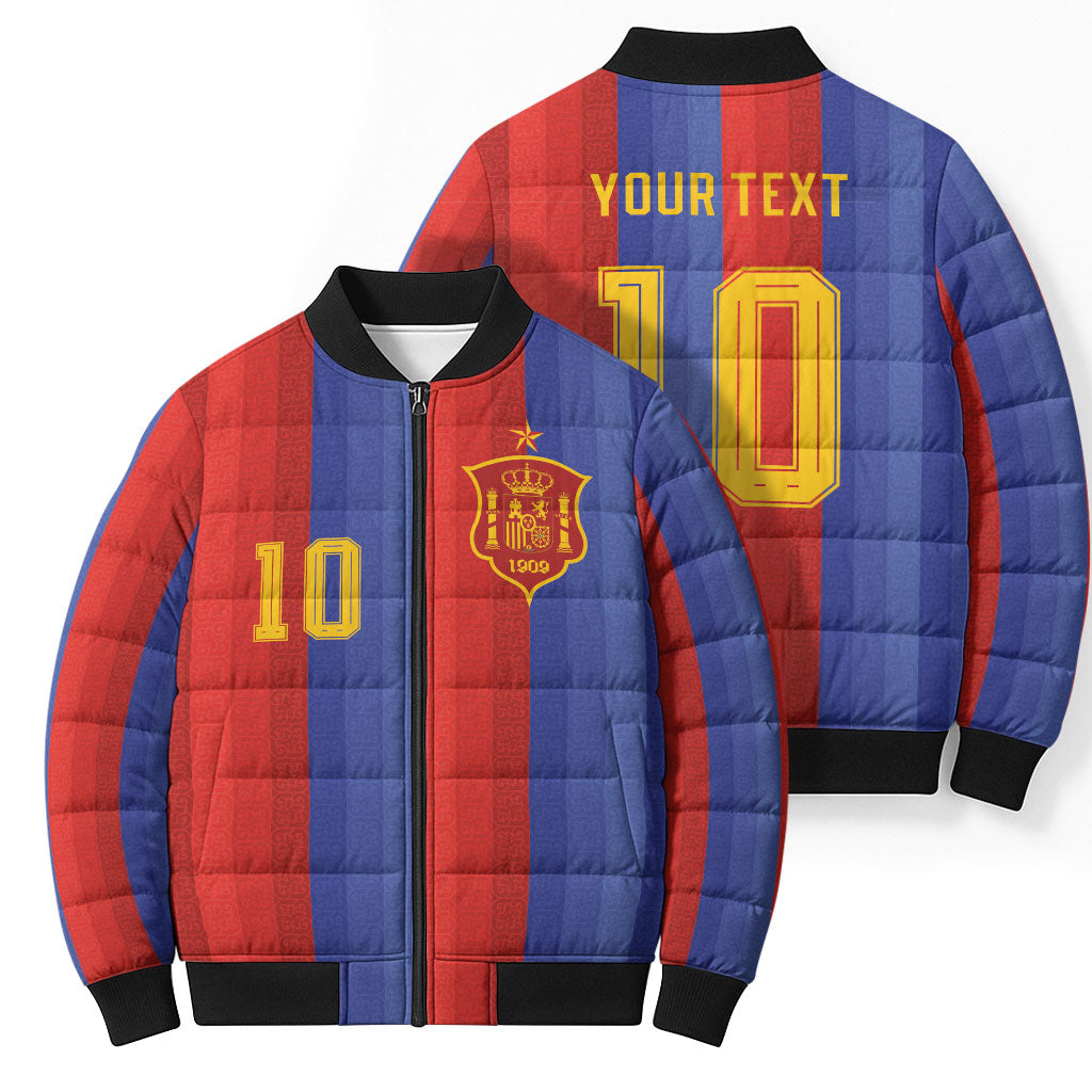 Spain 2026 Football Custom Bomber Puffer Jacket La Roja x Blaugrana