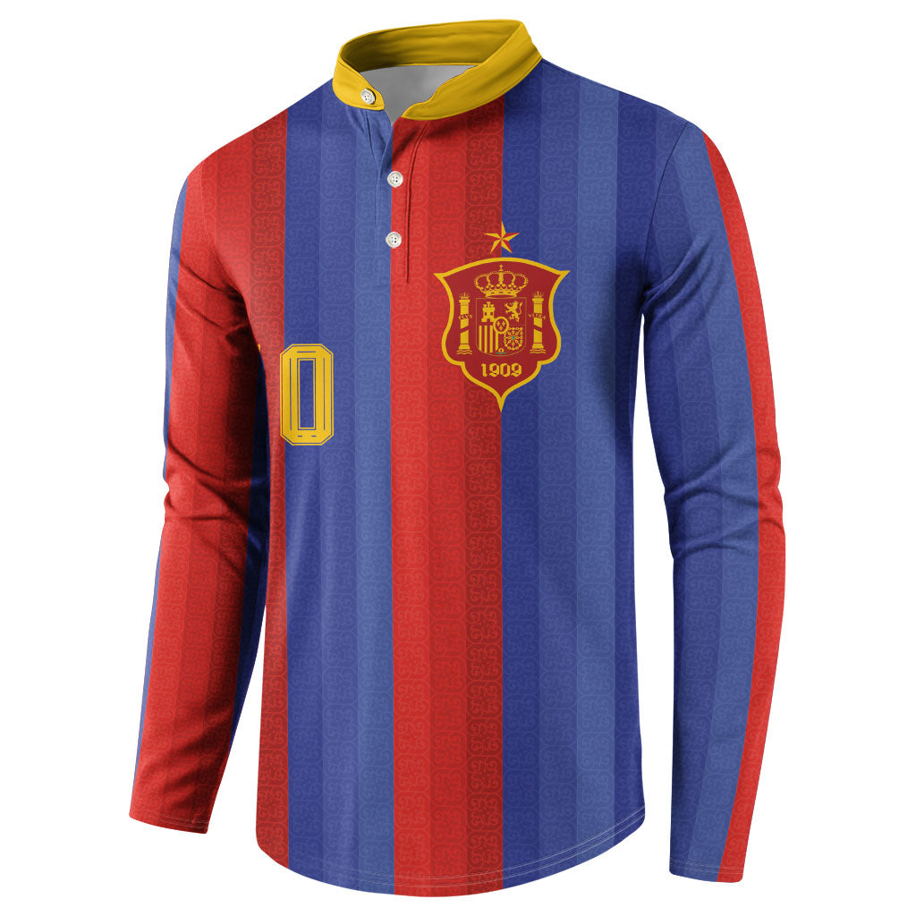 Spain 2026 Football Custom Button Sweatshirt La Roja x Blaugrana