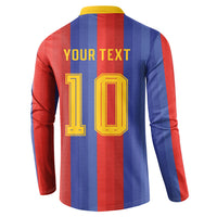 Spain 2026 Football Custom Button Sweatshirt La Roja x Blaugrana