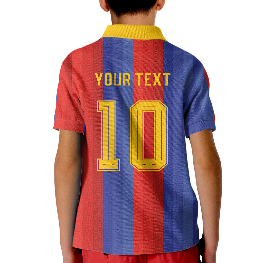Spain 2026 Football Custom Kid Polo Shirt La Roja x Blaugrana