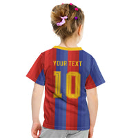 Spain 2026 Football Custom Kid T Shirt La Roja x Blaugrana