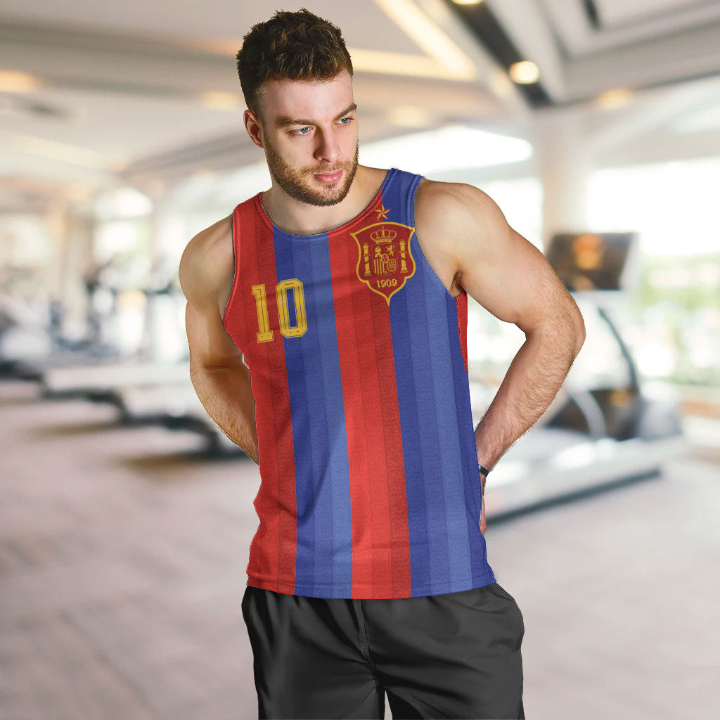 Spain 2026 Football Custom Men Tank Top La Roja x Blaugrana