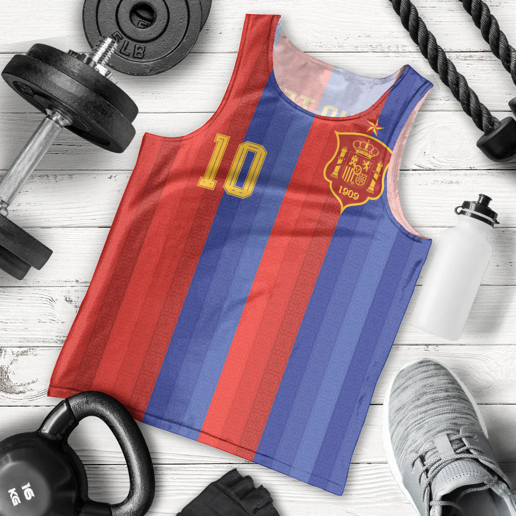 Spain 2026 Football Custom Men Tank Top La Roja x Blaugrana
