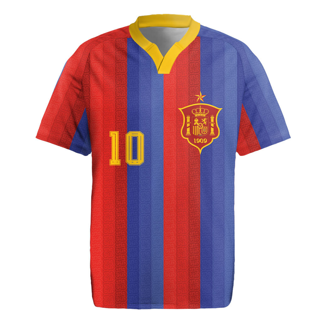 Spain 2026 Football Custom Rugby Jersey La Roja x Blaugrana