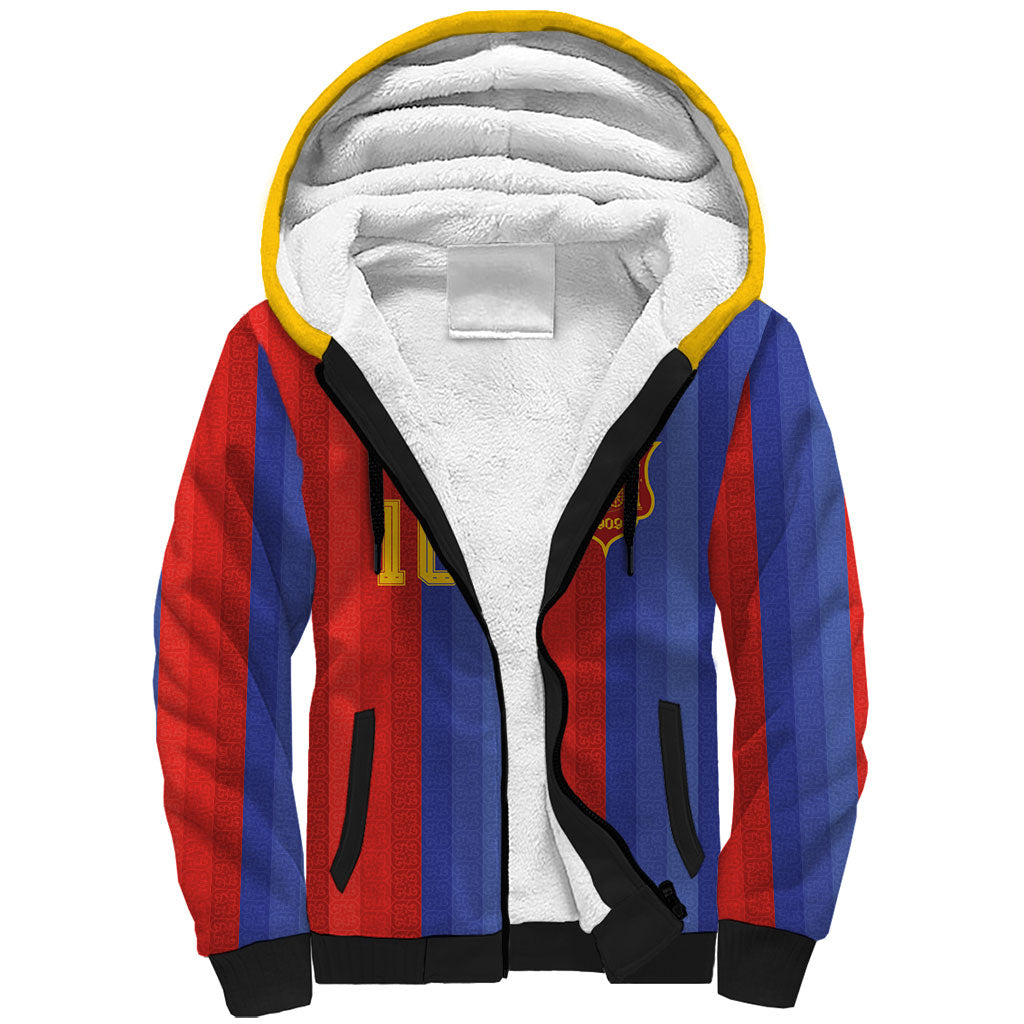 Spain 2026 Football Custom Sherpa Hoodie La Roja x Blaugrana