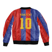 Spain 2026 Football Custom Sleeve Zip Bomber Jacket La Roja x Blaugrana