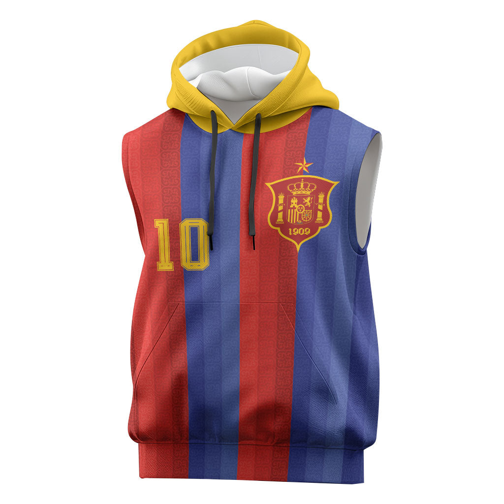 Spain 2026 Football Custom Sleeveless Hoodie La Roja x Blaugrana