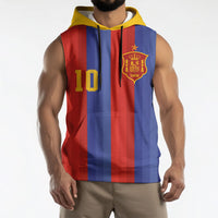 Spain 2026 Football Custom Sleeveless Hoodie La Roja x Blaugrana
