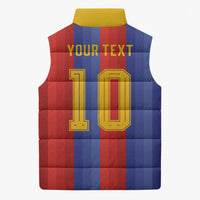 Spain 2026 Football Custom Sleeveless Puffer Jacket La Roja x Blaugrana