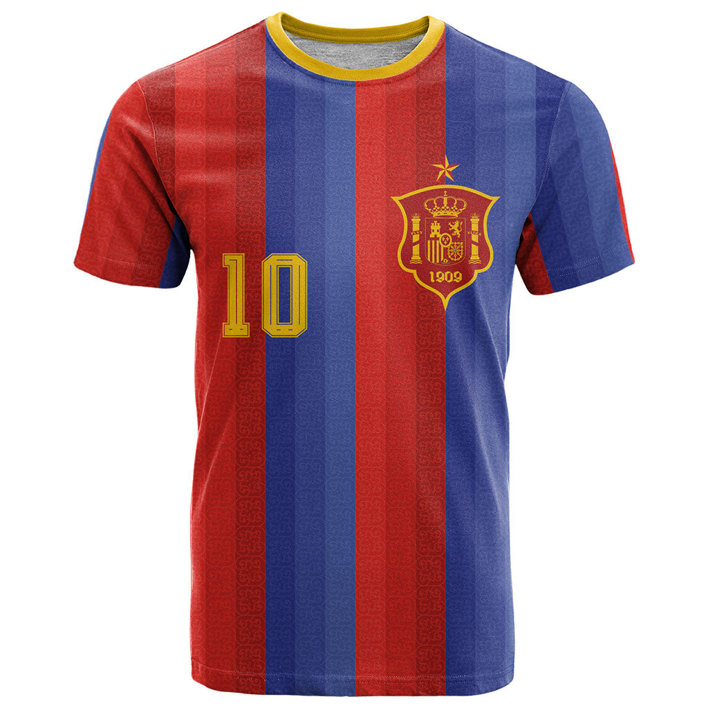 Spain 2026 Football Custom T Shirt La Roja x Blaugrana