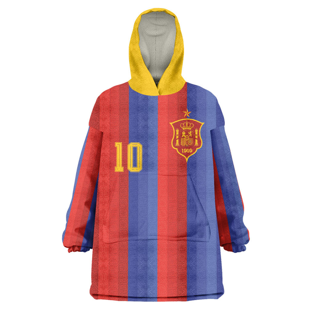 Spain 2026 Football Custom Wearable Blanket Hoodie La Roja x Blaugrana